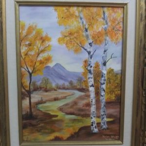 Vtg. Oil on Canvas/ Signed Helen Shoen